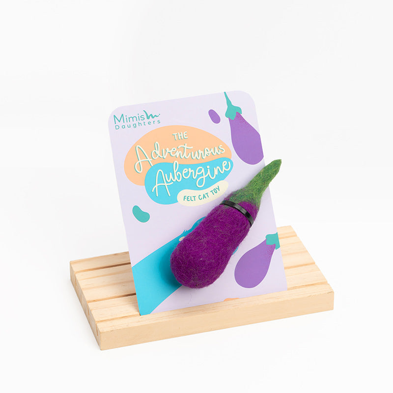 Adventurous Aubergine - Felt Cat Toy