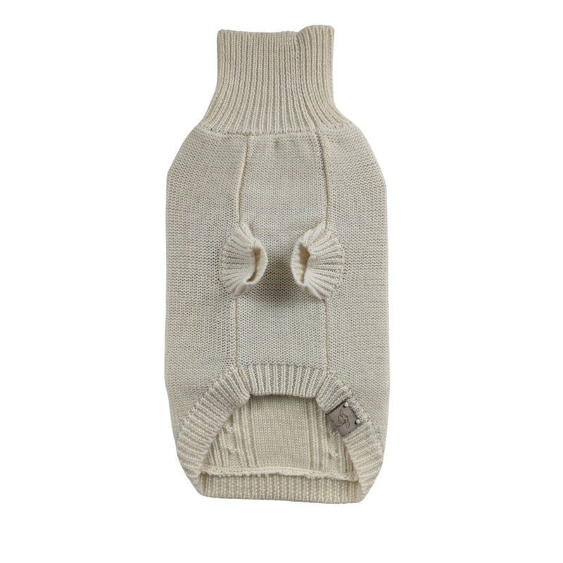 Wooliie_PetClothing_Sweater_ NaturalRiftCableKnitMerinoWoolDogSweater_Back