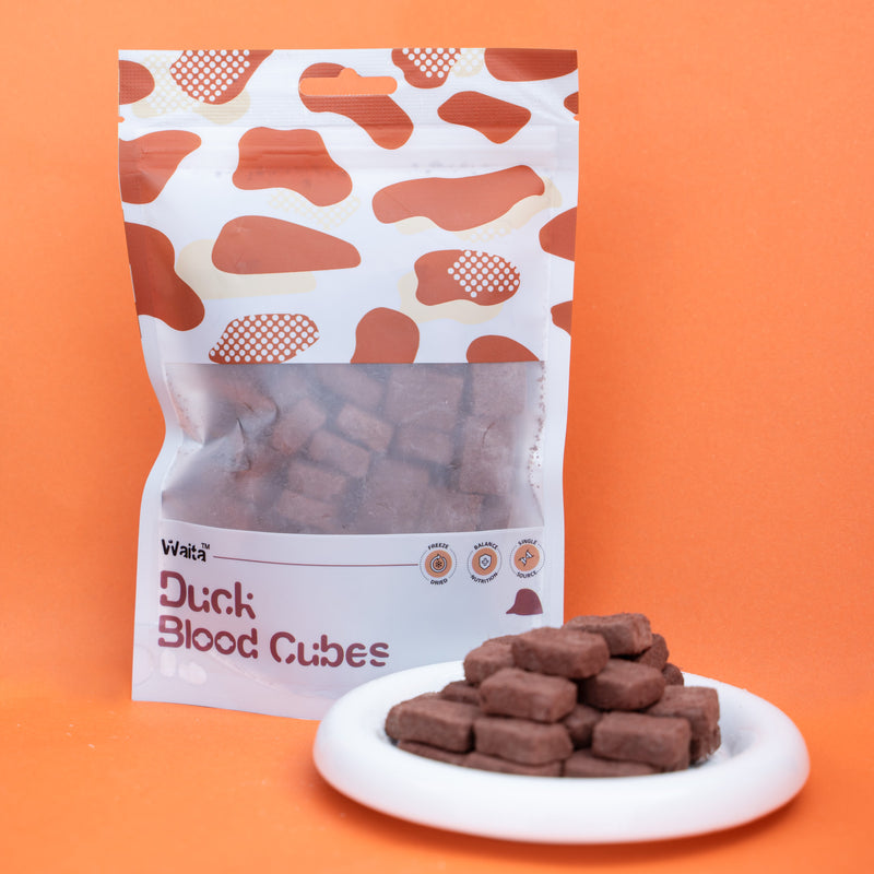 Waita Freeze Dried Duck Blood 50g(1*1*1cm)/600g(1*1.5*2cm)