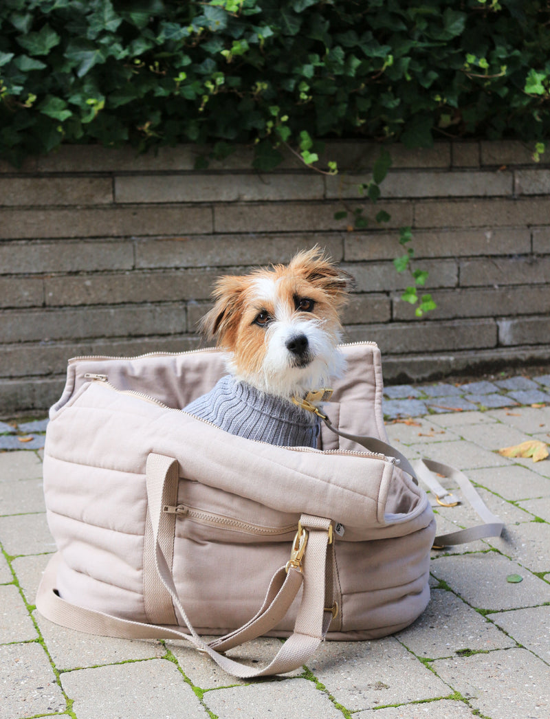 RIO Dog Bag Carrier Dark sand, Organic and washable, size S, M and L