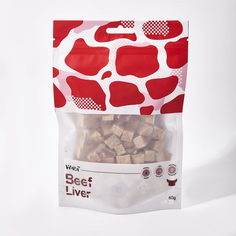 Waita Freeze Dried Beef Liver Cubes 60g/500g