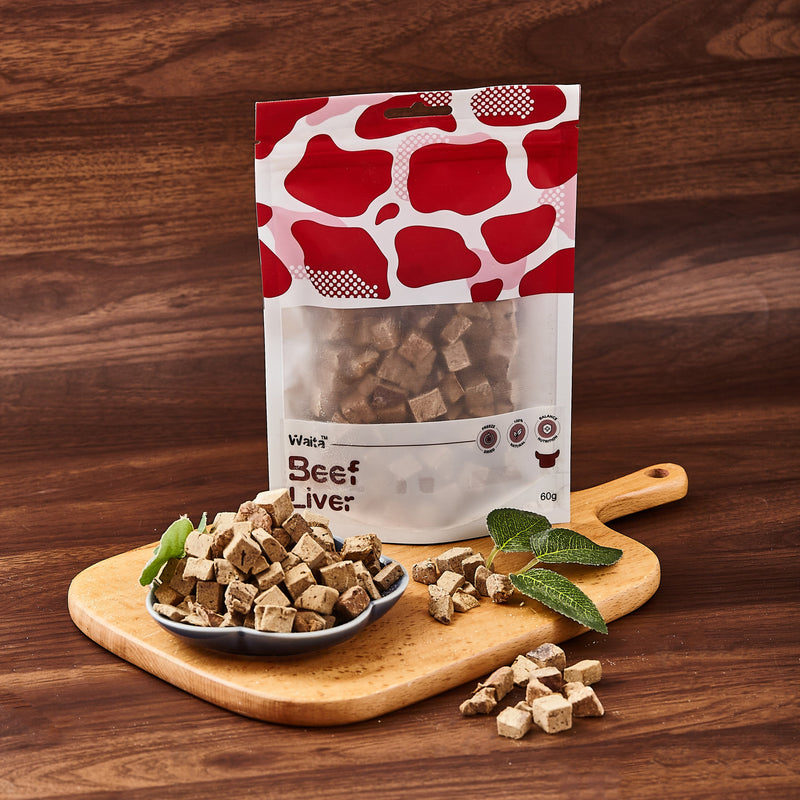Waita Freeze Dried Beef Liver Cubes 60g/500g