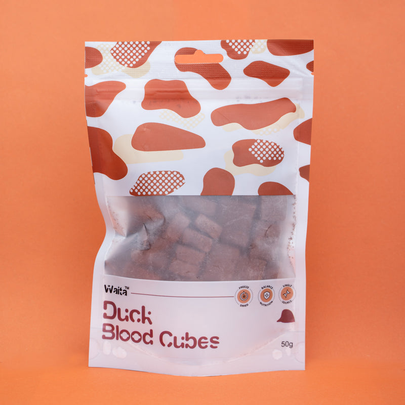 Waita Freeze Dried Duck Blood 50g(1*1*1cm)/600g(1*1.5*2cm)