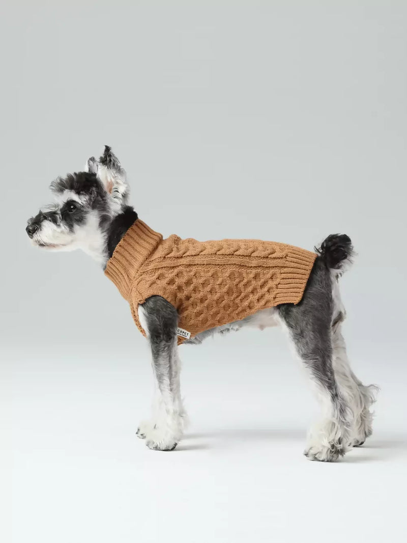 Pet Sweater Vest Toffee Orange Side 2