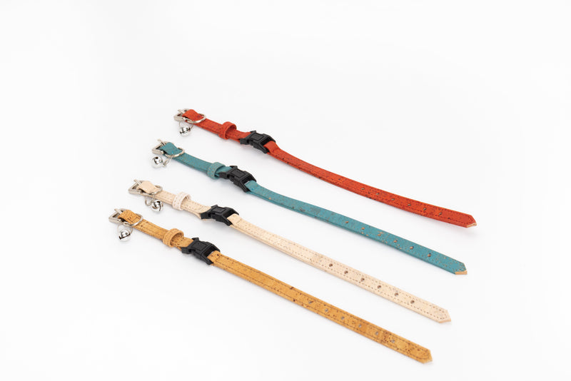 Blue Cork Cat Collar