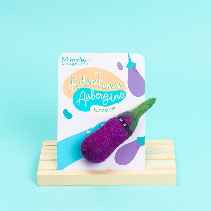 Adventurous Aubergine - Felt Cat Toy