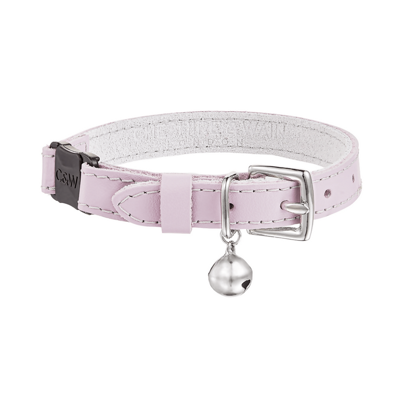 Rococo Lilac Leather Cat Collar