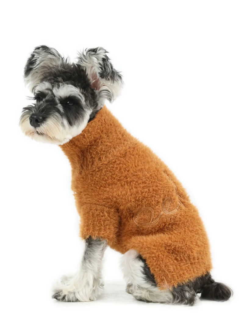 Eskimo Fuzzy Sweater Orange Side