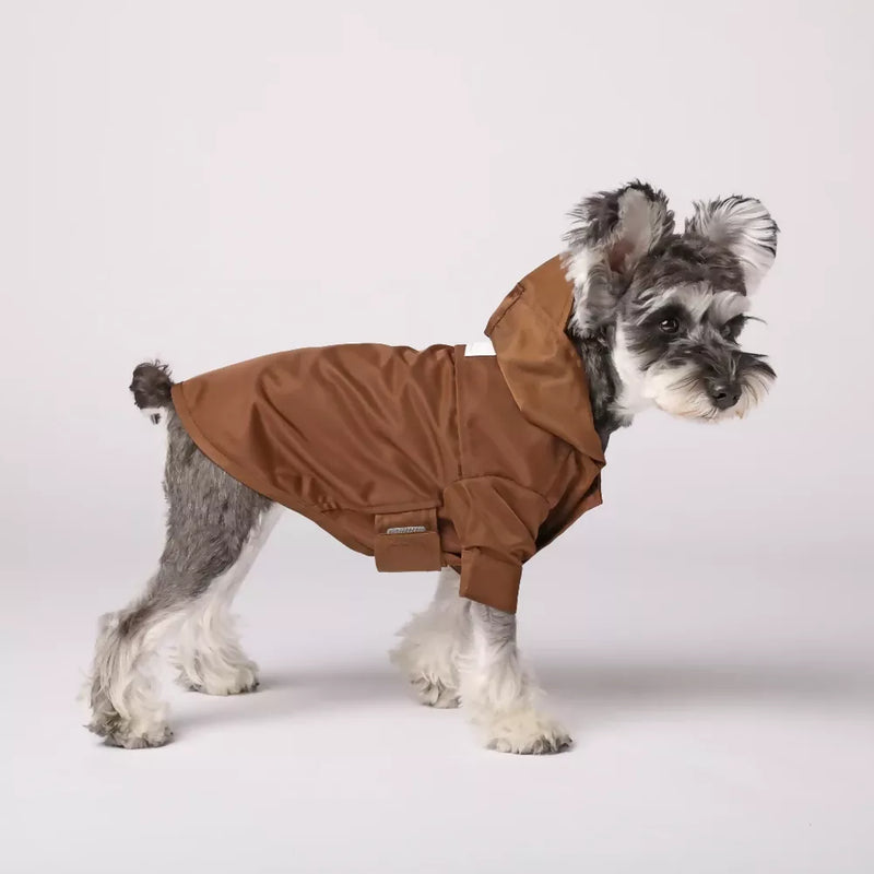 Tribeca Adjustable Velcro Raincoat - Choco Side
