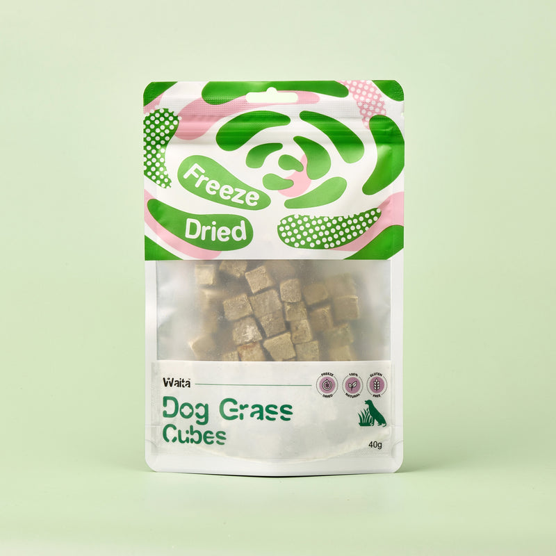 Waita Freeze Dried Dog Grass Cubes 40g