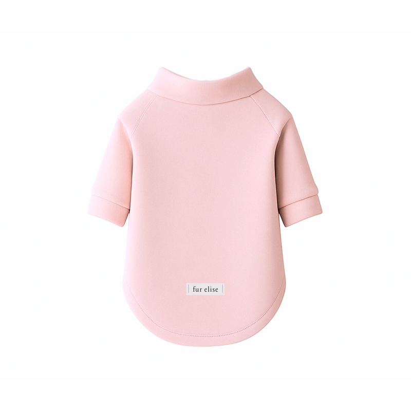 Fur Elise Spoiled Mock Neck Shirt - Blush