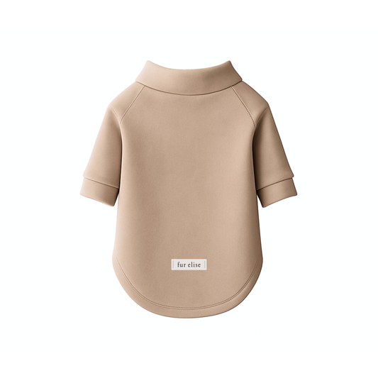 Spoiled Mock Neck Shirt - Latte