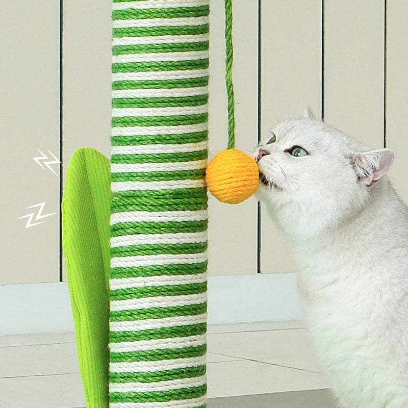 zeze Shy Tulip Cat Scratching Post (Large) — 85cm Jute Rope Column & Ball Toy