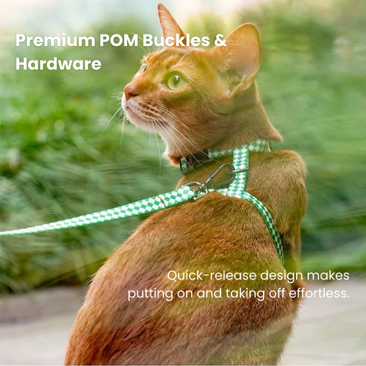 Plaid Cat Harness & Leash Set
