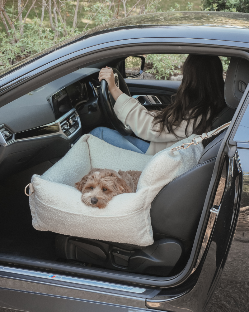 The Bouclé Car Seat