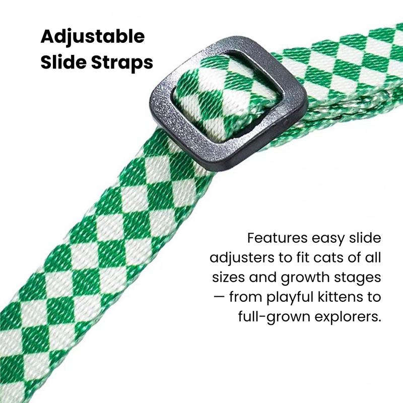 Plaid Cat Harness & Leash Set