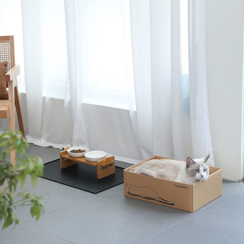 Cat Scratcher Box with 5 Reversible Cardboard Refill Pads — 2-in-1 Scratch Pad & Lounger (40 x 28 cm)