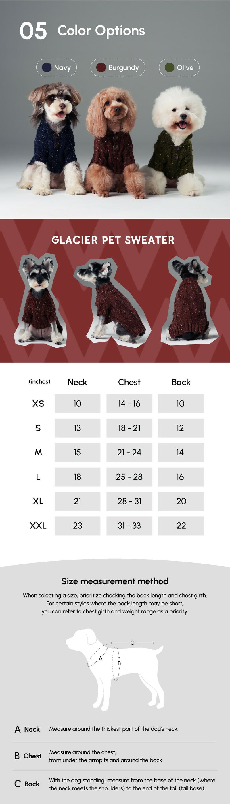 Glacier Pet Sweater - Burgundy