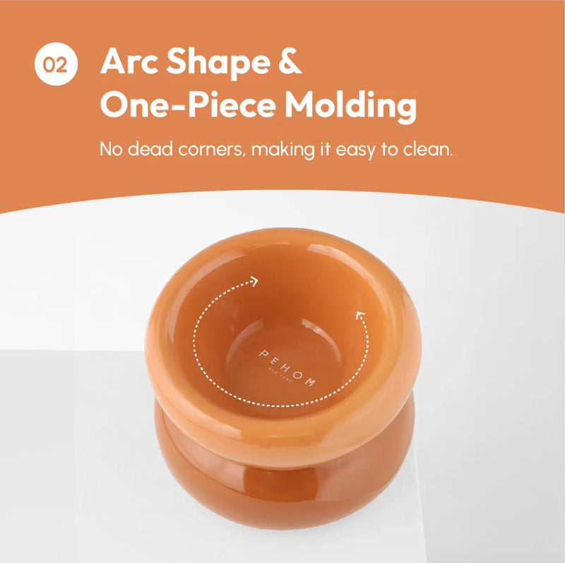 Soufflé Pet Bowl - Amber Orange