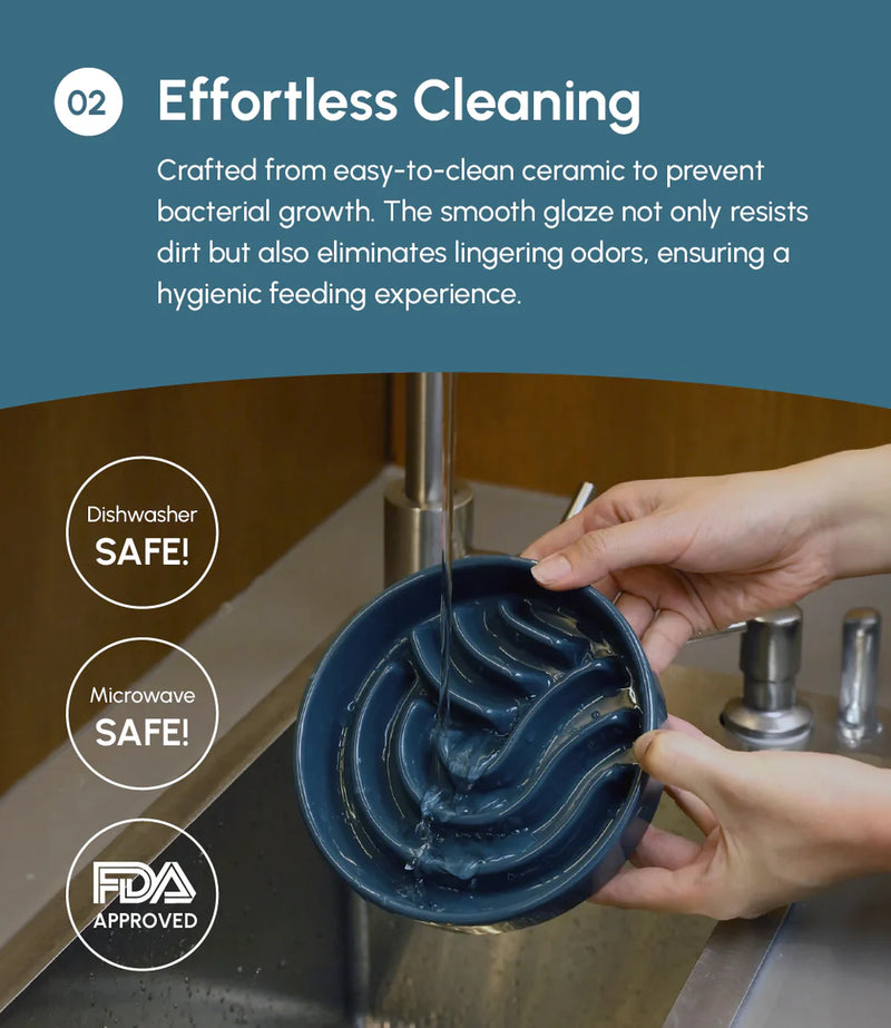Slow Feeder Dog Bowls - Wave