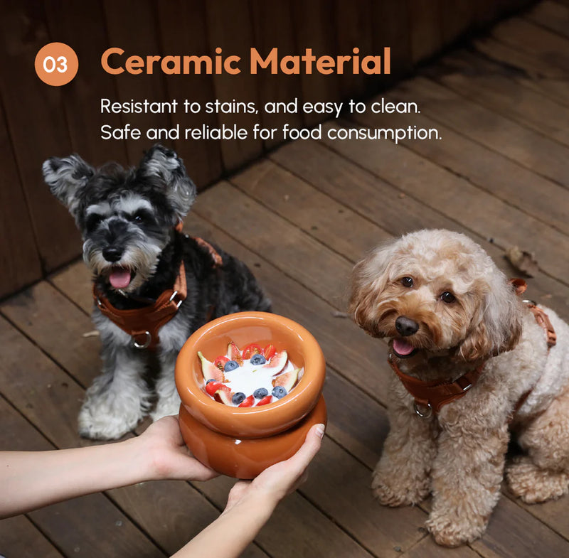Soufflé Pet Bowl - Amber Orange