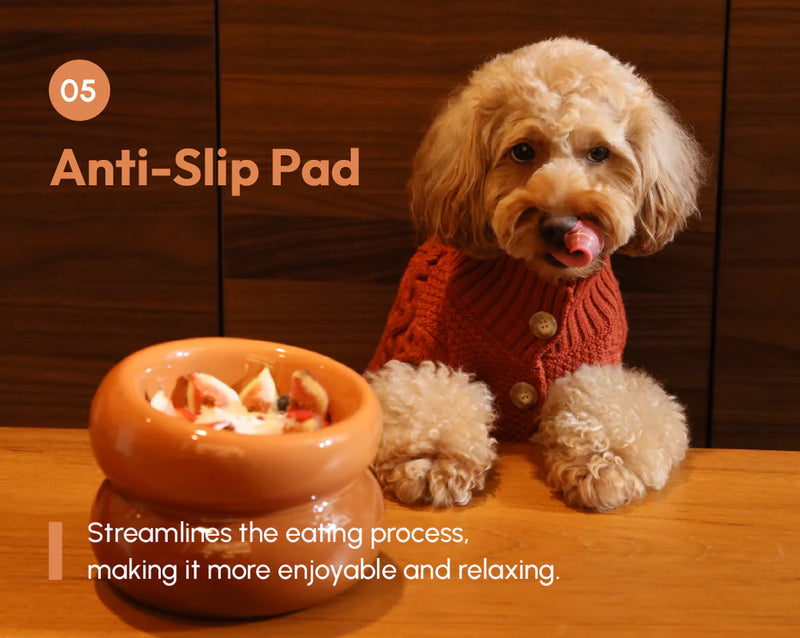 Soufflé Pet Bowl - Amber Orange