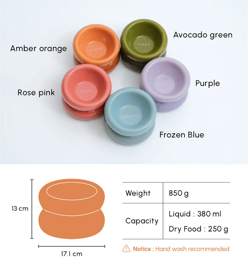 Soufflé Pet Bowl - Amber Orange