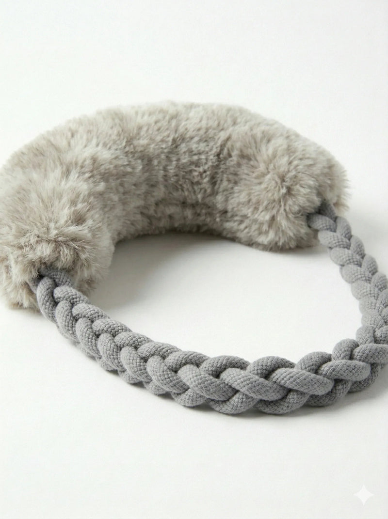 Wool Loop Tug Toy - Grey