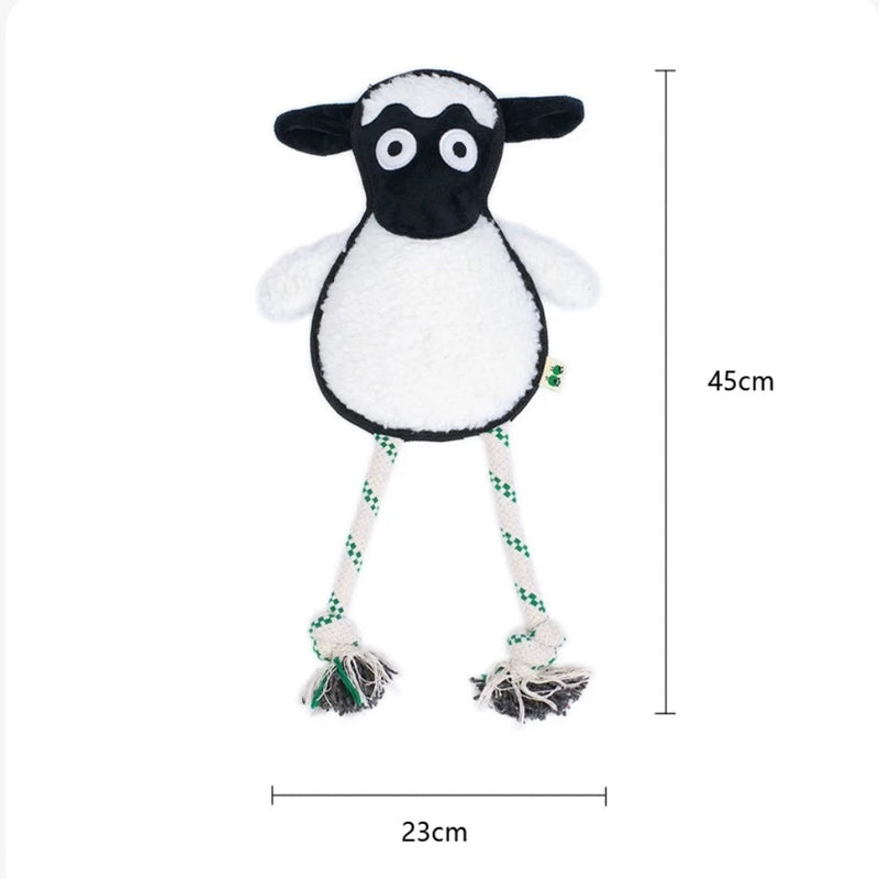 🐑 Eco-Friendly Plush & Rope Sheep Toys