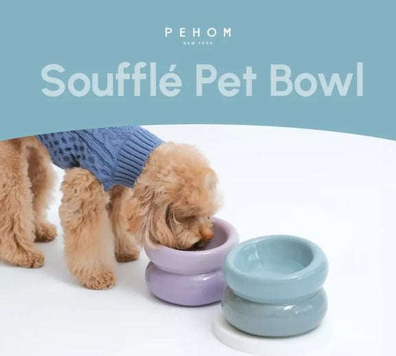 Soufflé Pet Bowl Frozen Blue 9