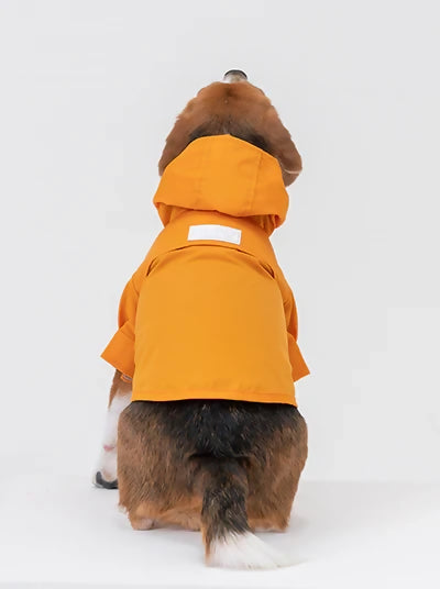 Tribeca Adjustable Velcro Raincoat - Egg Yolk Back