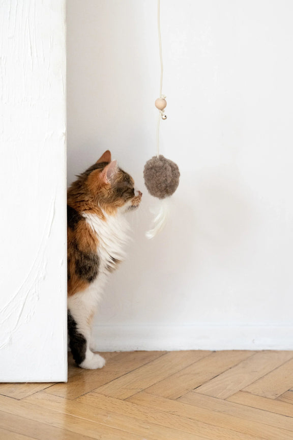 Natural Woolen Cat Toy: Mouse - MellowConceptStore