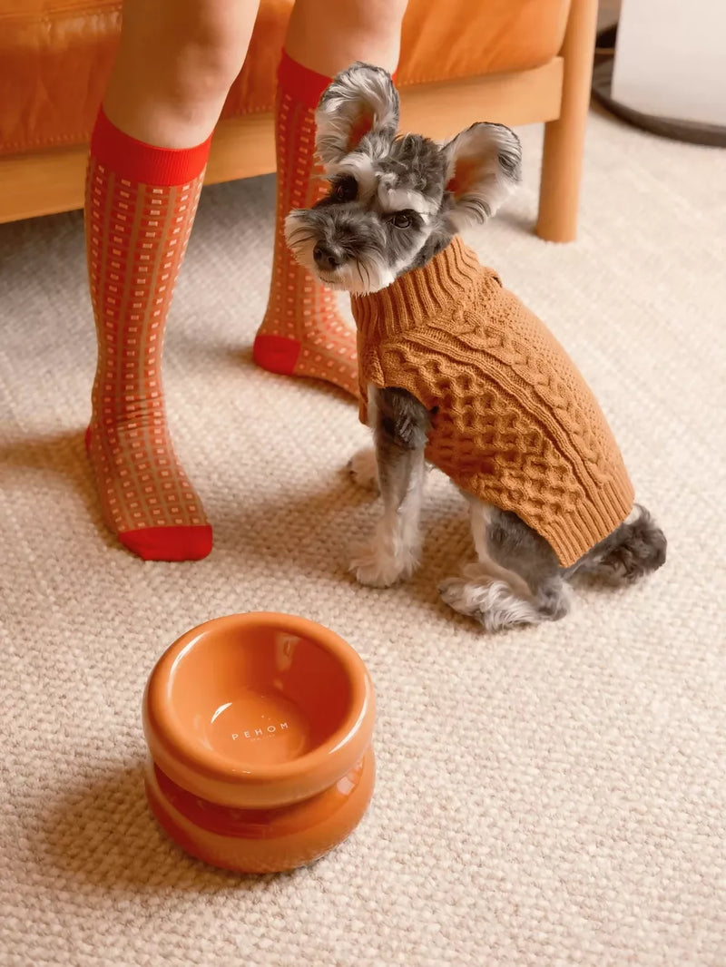 Pet Sweater Vest Toffee Orange Look 2