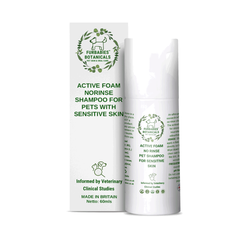 NO-RINSE SHAMPOO CONDITIONER FOR SHORT HAIRED PETS (60mls) - FurBabies™ Botanicals | Pet Skin Barrier Repair - NO - RINSE SHAMPOO CONDITIONER for Short Haired Dogs, Cats, Rabbits & Hamsters with Sensitive Skin 120 foam pumps - VETERINARY RESEARCH INFORMED PET SKIN & ORAL CARE