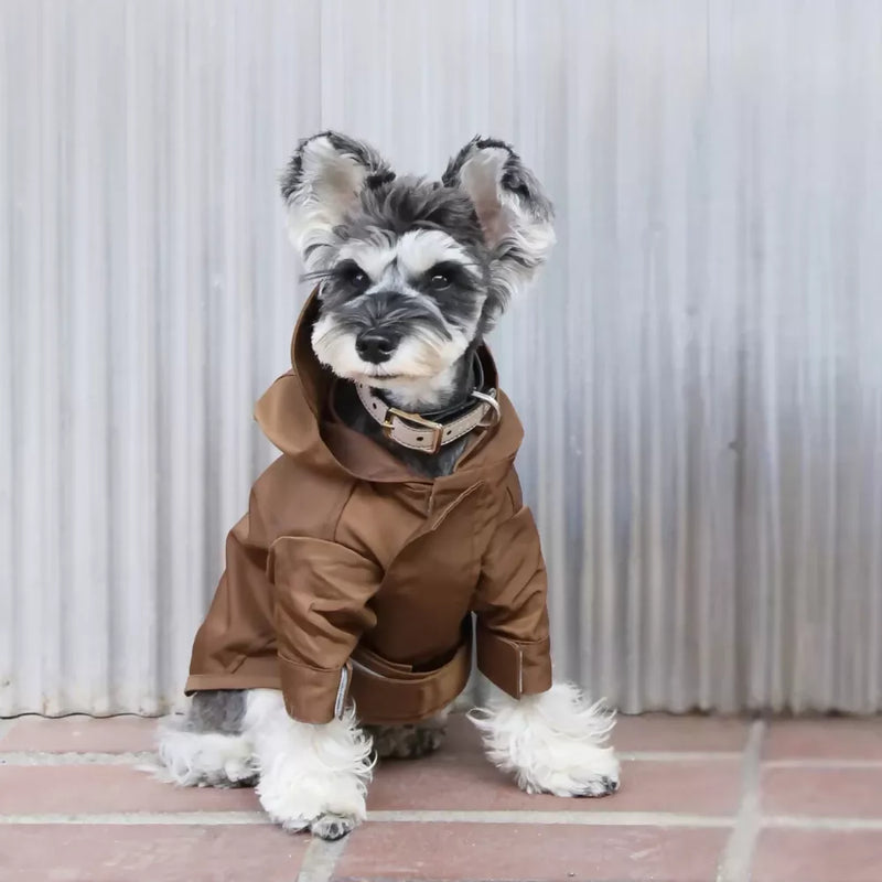 Tribeca Adjustable Velcro Raincoat - Choco Look4