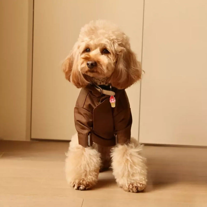 Tribeca Adjustable Velcro Raincoat - Choco Look2