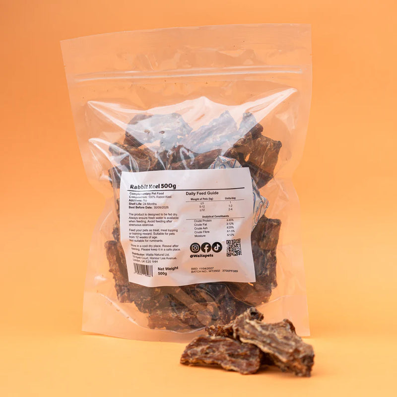 Waita Air Dried Rabbit Keel 500g