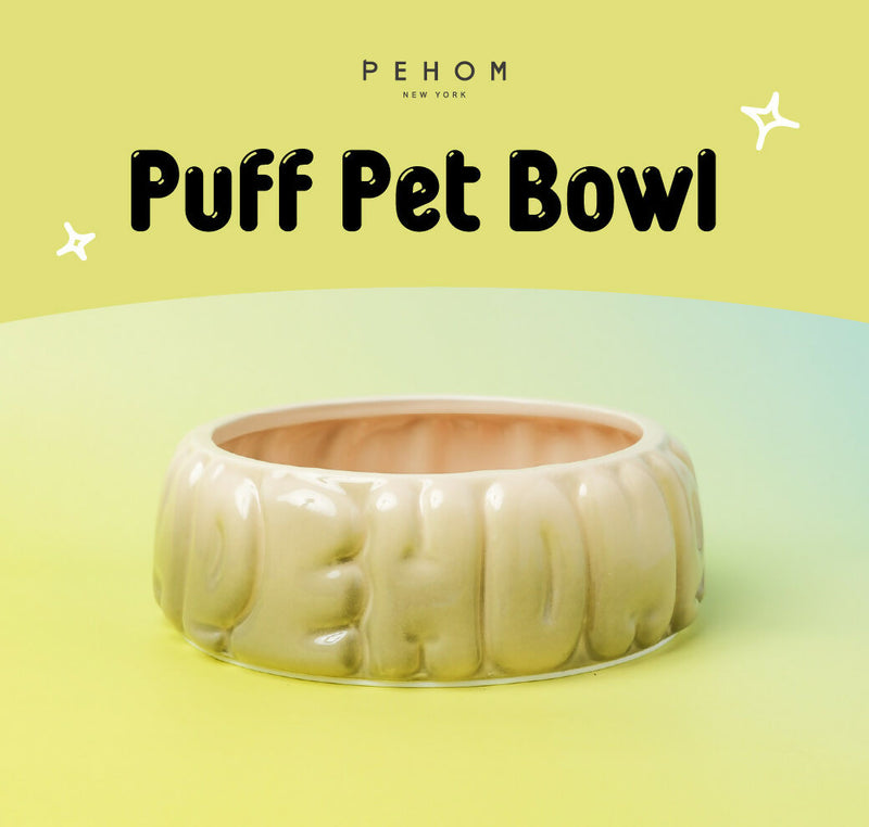 Puff Pet Bowl - Gradient Olive