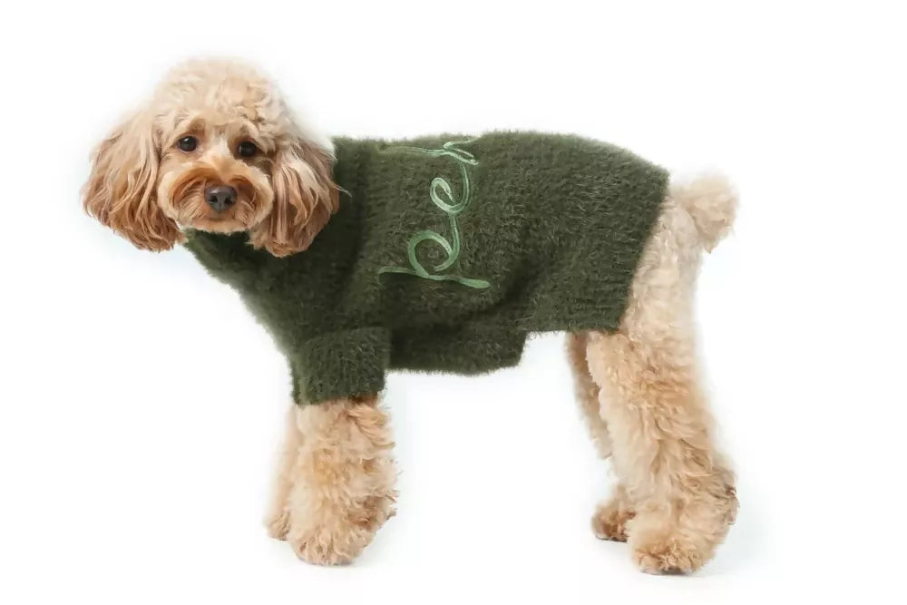 Eskimo Fuzzy Sweater Green Side 2