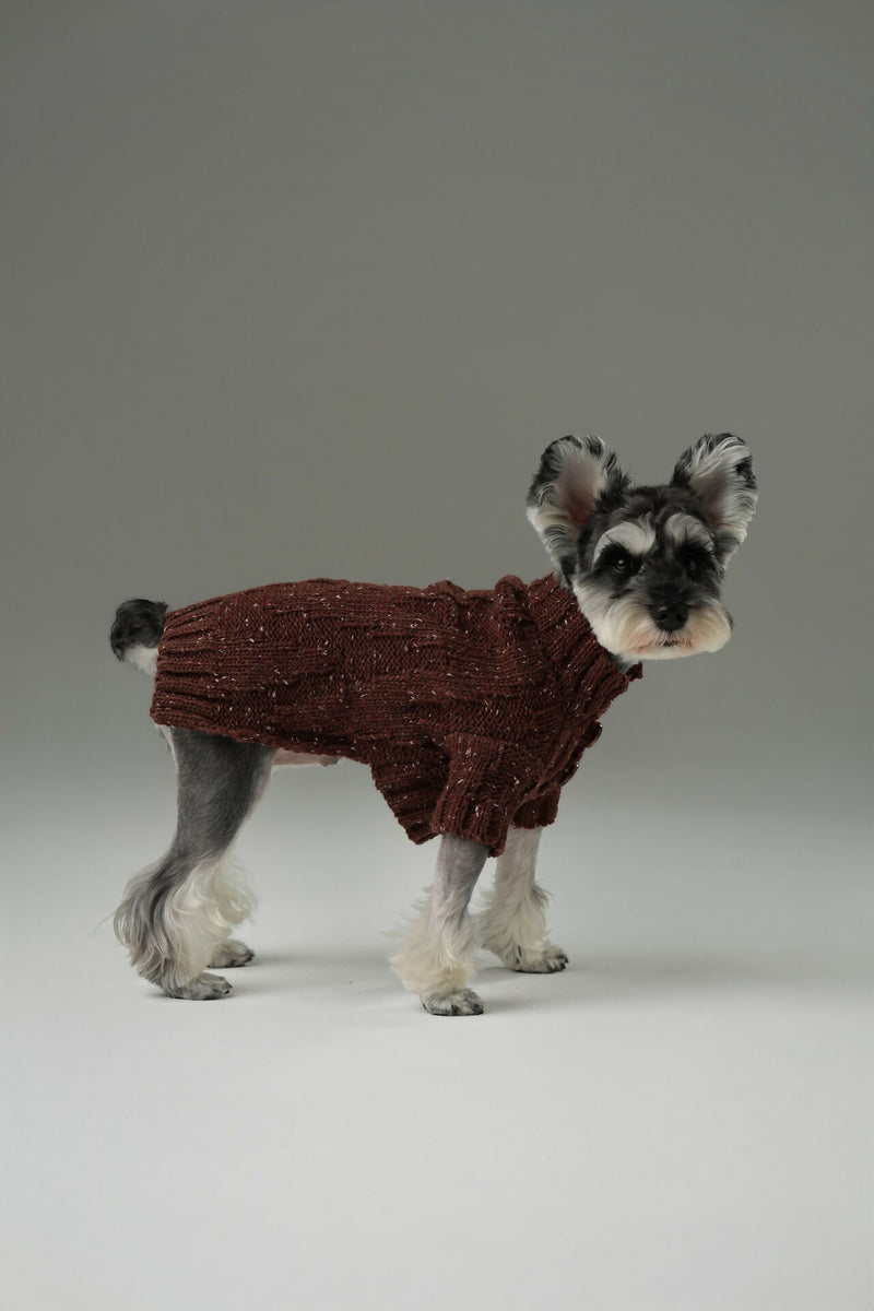 Glacier Pet Sweater - Burgundy
