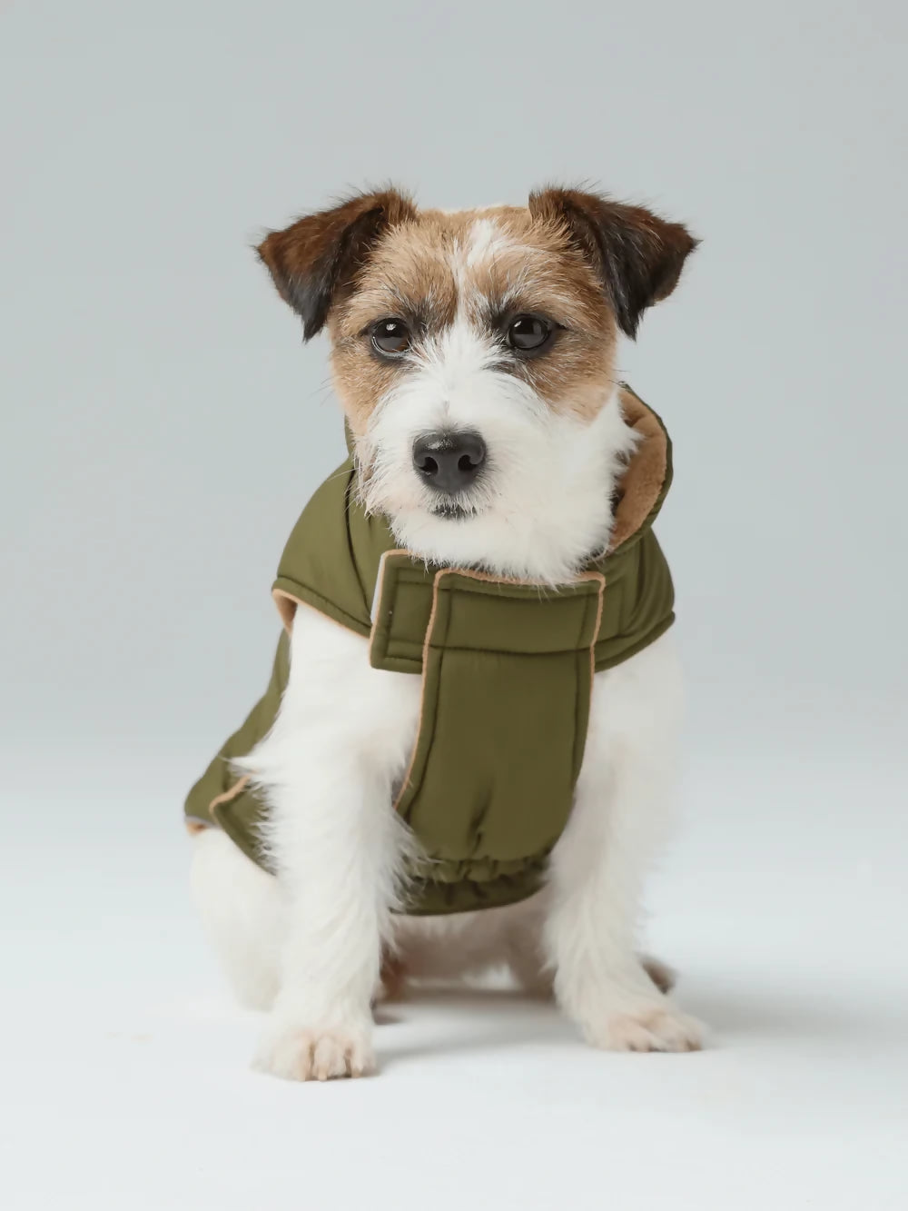 Reversible Dog Vest Jacket Green Brown 2
