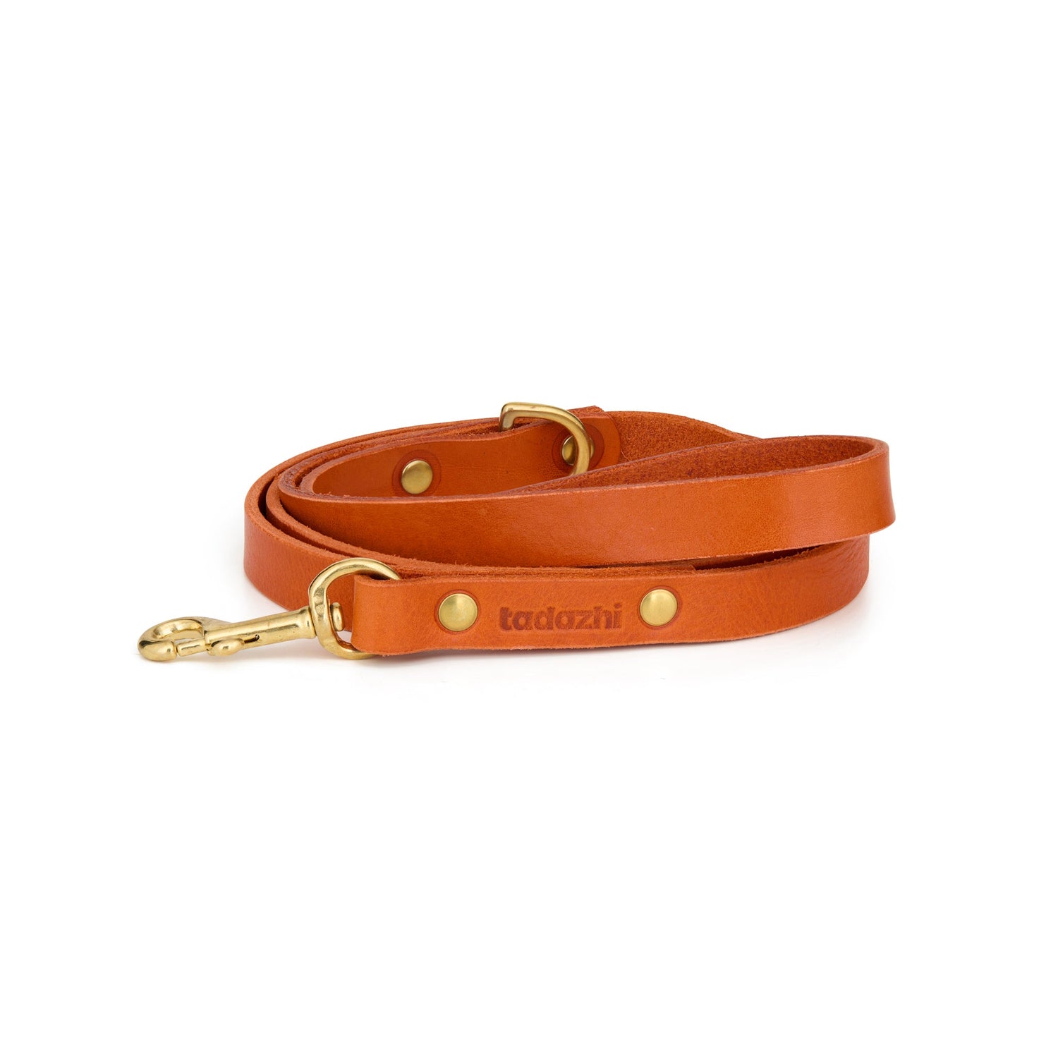Leather Lead Orange