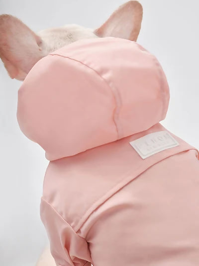 Tribeca Adjustable Velcro Raincoat Pink Hood
