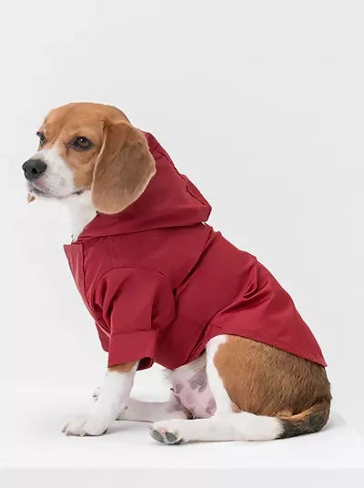 Tribeca Adjustable Velcro Raincoat Burgundy Side