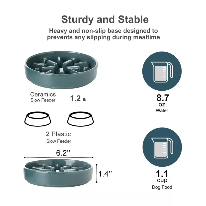 Slow Feeder Dog Bowls Wave 8