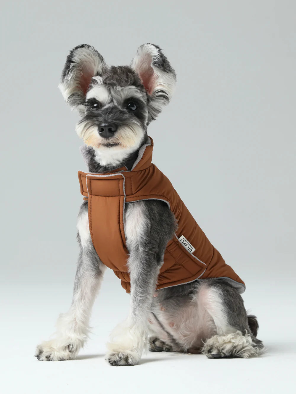 Reversible Dog Vest Jacket - Orange Grey