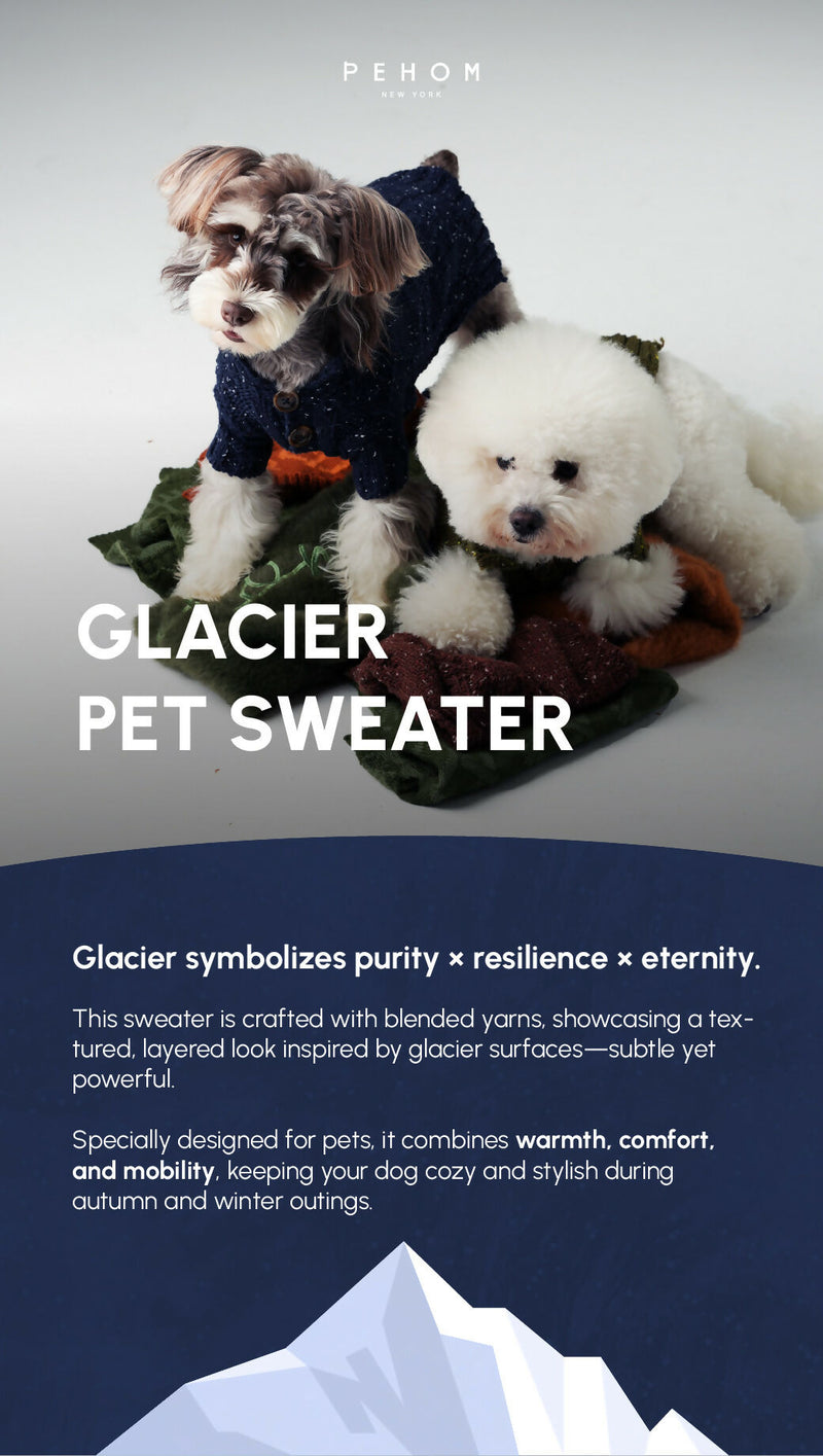 Glacier Pet Sweater - Navy Blue