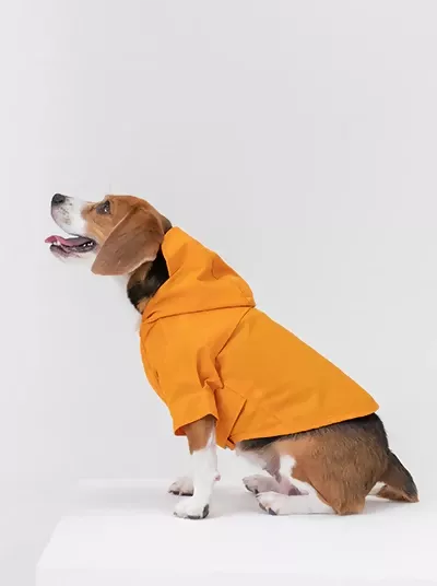 Tribeca Adjustable Velcro Raincoat - Egg Yolk Side