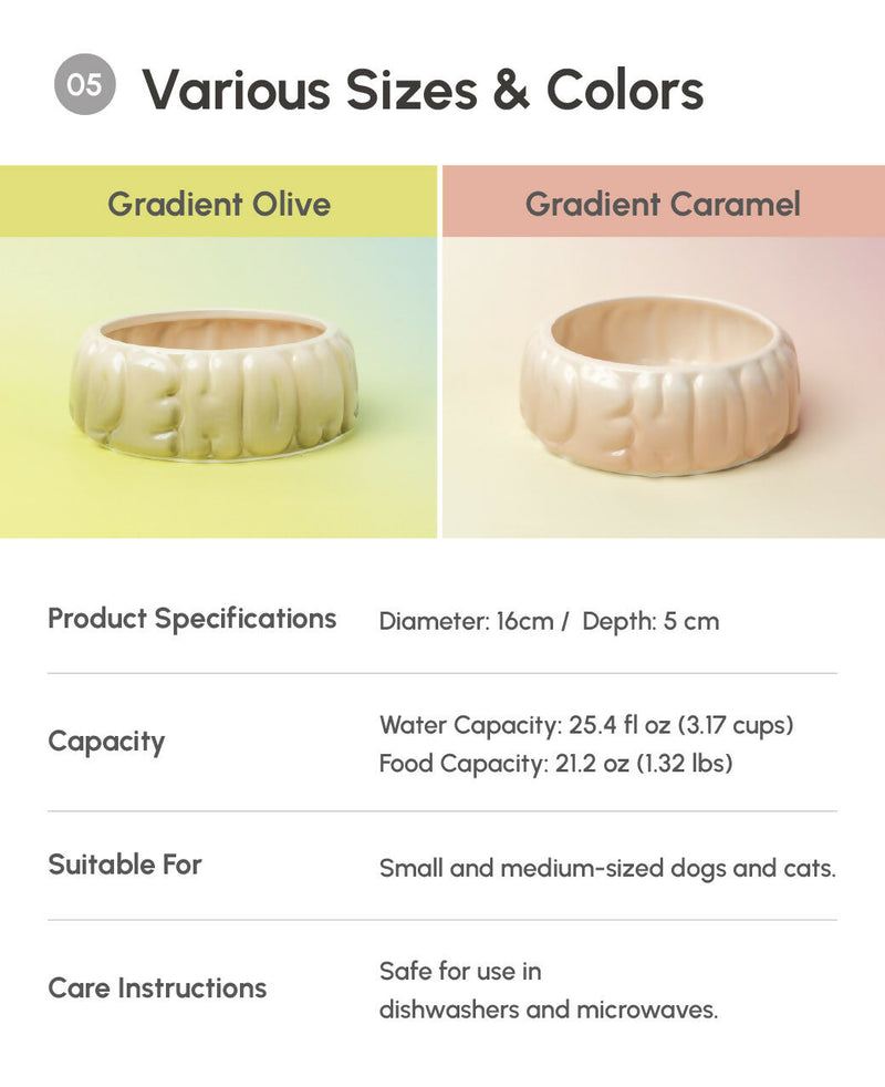 Puff Pet Bowl - Gradient Caramel
