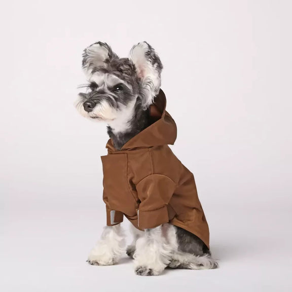 Tribeca Adjustable Velcro Raincoat - Choco Side 2